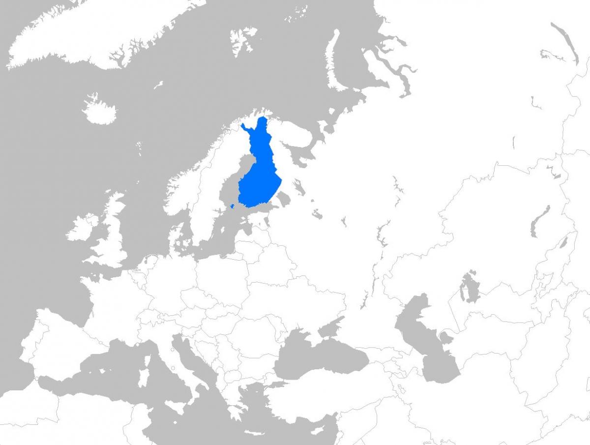 Finland på kort over europa