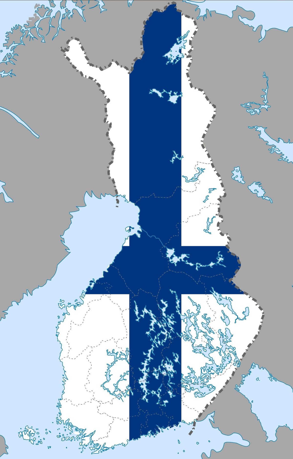 Finland kort flag
