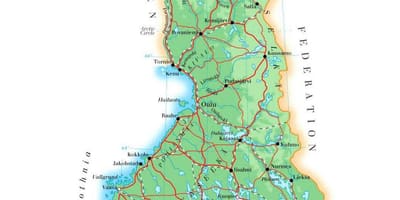 Kort over Finland højde