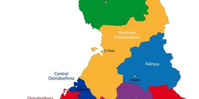 Finland provinser kort